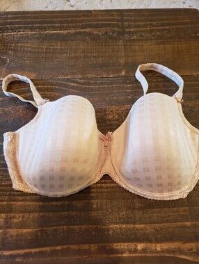 Primadonna Bra 38E 0262121 Madison Padded Contour Heart-Shaped Beige EUC